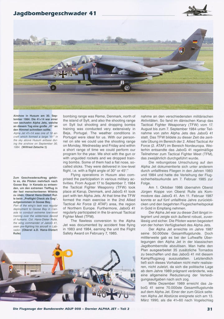 AirDOC ADJP 8 Flugzeug-Modellbau/Bundeswehr/BW/Buch/Fotos Alpha Jet A Teil 2 